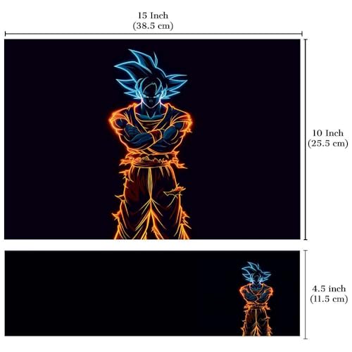 Image of Full Laptop Skin Stickers HD Quality Sticker for Laptops Upto 15.6 inch (Dustproof|Waterproof|Scratchproof|Reusable) - BE Goku Outline FL