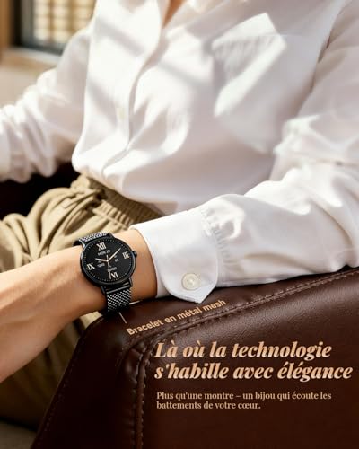 Montre connectée sport double bracelet compatible Android iOS noir TOOBUR - 2