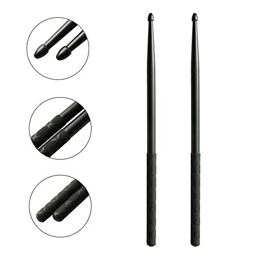 Musfunny Nylon Drum Sticks For Drum Set 5A Light Durable Plastic Exercise Anti-Slip Handles Drumsticks For Kids Adults Musical Instrument Percussion Accessories thumb #1