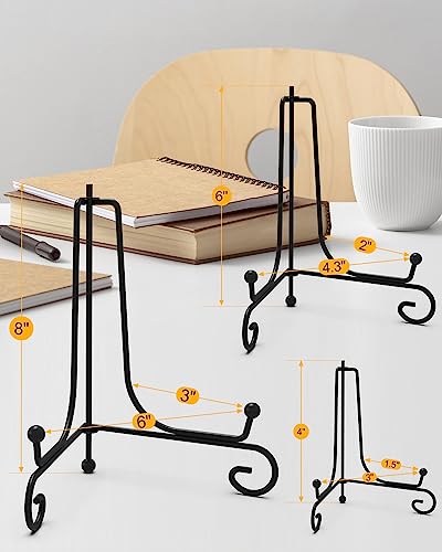 Lzerking 4INZDZJ8 Display Stand 8 Packs, 4 Inches Iron Foldable Plate Stand Picture Stand Photo Stand thumb #5