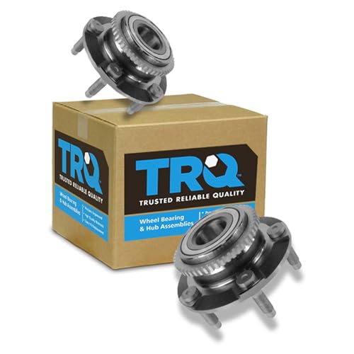 Image of TRQ 2 Piece Front Wheel Bearing & Hub Assembly Set Compatible with 1994-2004 Ford Mustang