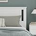 ComfIQ Serene Poplar Wood King Size Headboard in White, Modern Farmhouse Panel with Horizontal Scoring, Casual Coastal Style, Easy Assembly, Quality Materials