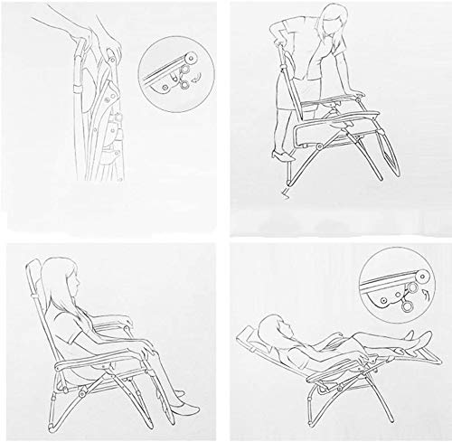 Chaise longue zero gravity robuste en textilène pour terrasse moderne - 5