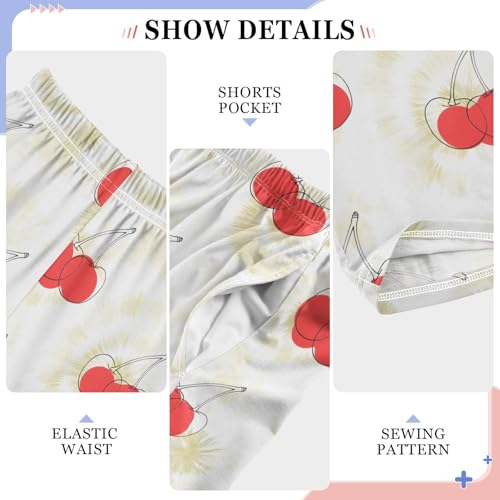 ALAZA Cherry Tie Dye Fruit Pajama Lounge Pants Long Sleep Pajama Bottoms with Pockets4