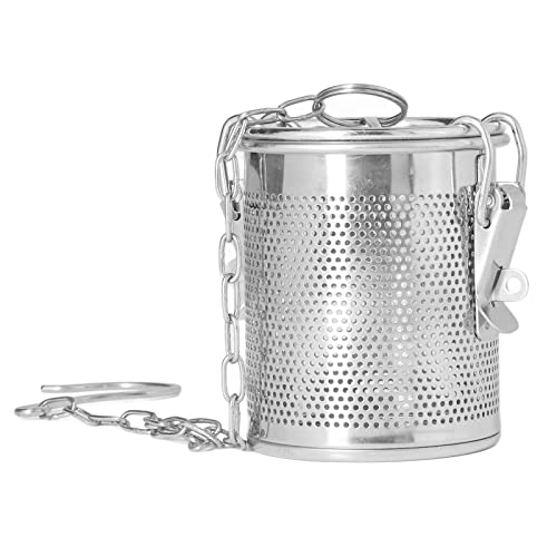 Stainless Steel Spice Sieve Simple Slag Filter Multi-Purpose Heavy Duty Spice Sieve Fine Mesh Hanging Chain Home Use (0.3L)