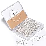 BEADNOVA 4mm Open Jump Ring Silver Plated Jewelry Making Jump Ring Metal Jump Ring (1200Pcs)