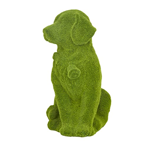 Deco 79 Escultura de jardín de cerámica para interiores y exteriores con revestimiento de musgo sintético, 10 x 12 x 16 pulgadas, verde Cover