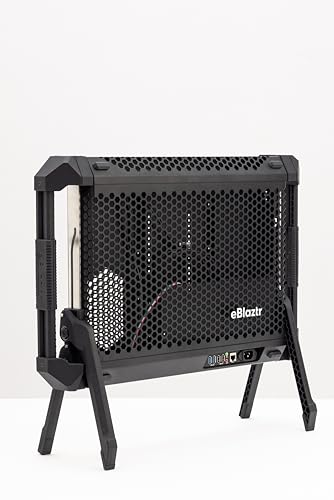 Image of eBlaztr Portable ITX PC Case Full Desktop GPU Performance, Matte Black Aluminum, PCIe 4.0 Riser Cable, DP Ribbon Cable, Patented Leg System