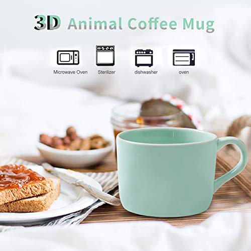 Lemon Park Surprise 3D Coffee Mug Animal Inside 8 Oz With Kitten,Cute Cartoon Handmade Ceramics Cup,Christmas Birthday Surprise For Friends Family Or Kids,Best Office Cups Morning Mugs(8 Oz Kitten) #TOP1