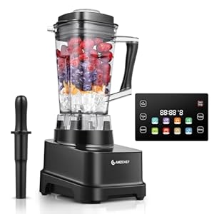AMZCHEF 8-IN-1 Professional Blenders, 2000 Watts Commercial Blender for Kitchen with Timer, Innovative LED Panel, 8 Functions for Smoothies, Shakes & More, 8 Speeds & Pulse, 68 oz. Pitcher, Black