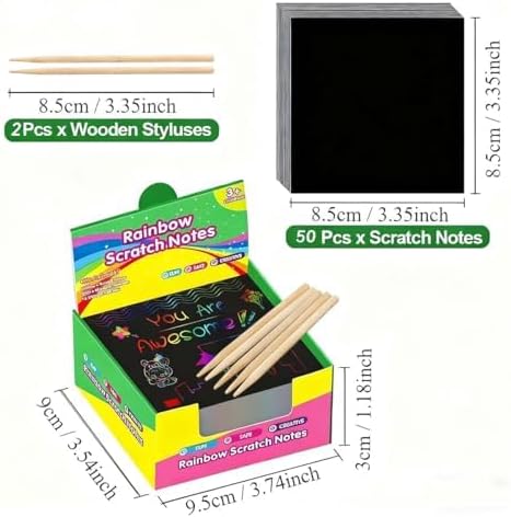 Unleash Creativity: A Review of the Rainbow Scratch Art Set with 50 Sheets!
