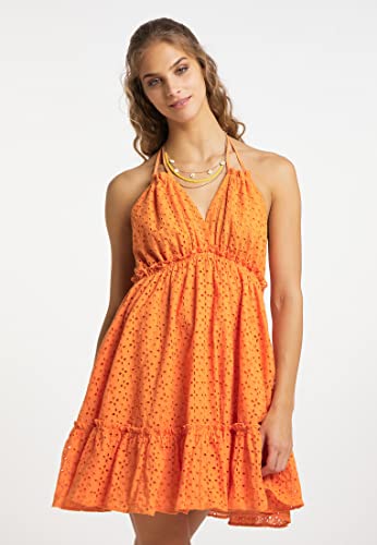 Robe d'été avec broderie perforée création délicate en coton - 3