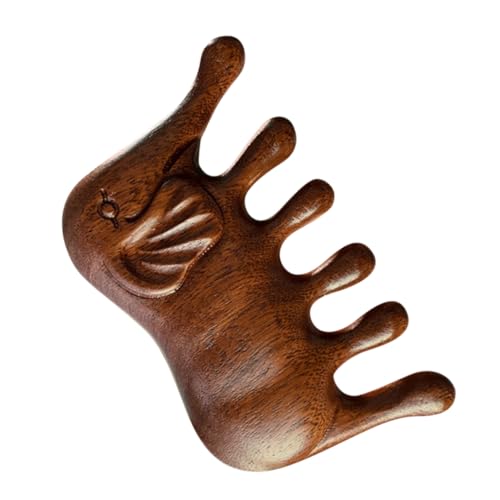 Ipetboom Peine de elefante scalp massager Peine madera sándalo peine acupuntura peine ancho del cuero cabelludo rizo peluca peine de peine masajeador