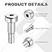 MECCANIXITY 16 Pcs 304 Stainless Steel Shoulder Bolt 6mm Shoulder Dia 8mm Shoulder Length M5x0.8 Thread Hex Socket Shoulder Bolts for Hydraulic Injection Molding Machinery Industries