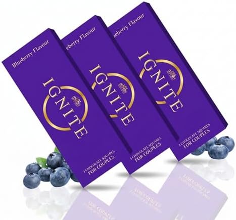 Ignite Blueberry Squares for Couples, White Chocolate, His & Hers Chocolate