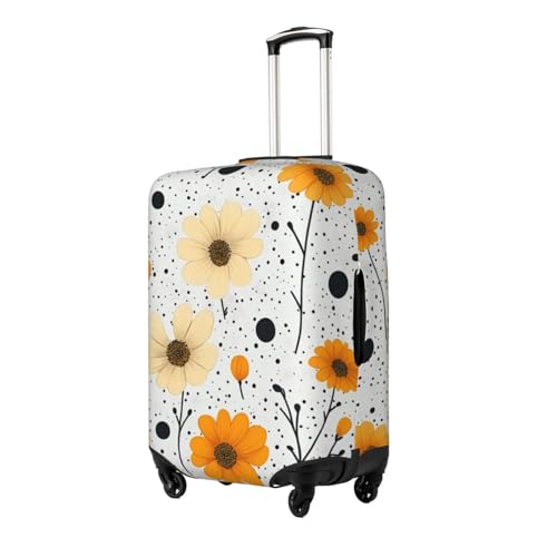 Flower Print Travel Luggage Cover Elastic Baggage Protector For Men Women Fits 25-28 Inch Luggage2