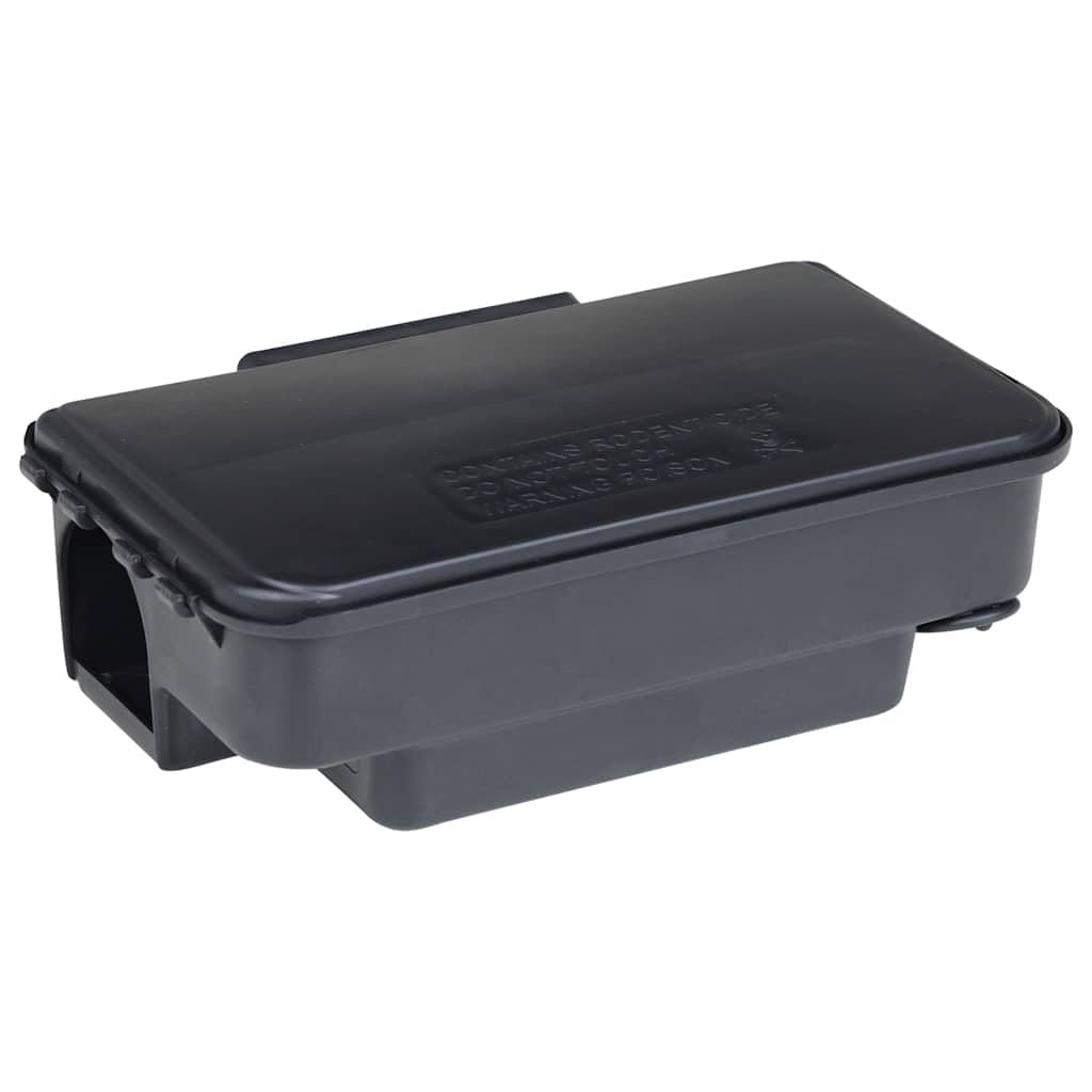 Mausefallen STK Schwarz aus Polypropylen 22x12,5x7, mit Köderhalter und Sicherheitssystem für Innen und Außen Jagd Ausrüstung