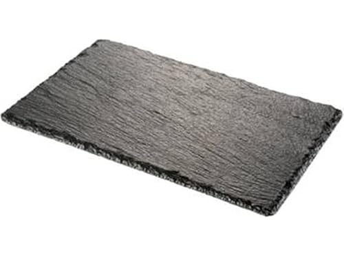 PCMOVILES 3 Tablas De Pizarra Plato Llano Natural - Bandejas para Servir Alimentos quesos Aperitivos Tapas Sushi - Tablas rectangulares de Piedra 15 X 25 CM