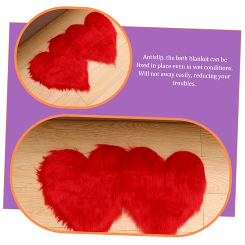Tapis de cœur rouge lavable : la solution déco pour les sols froids - 6