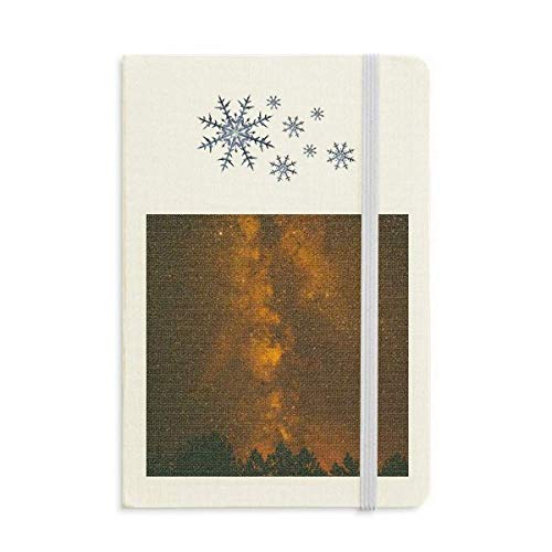 Carnet épais thématique hiver Orange Dark Sky Fog idée cadeau élégante