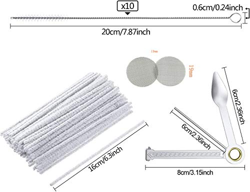 50 Pieces Pipe Screen Filters For Pipe Cleaning Tool,50 Pack Bristle Pipe Cleaner 5 Pieces Straw Cleaning Brushes 3 Pieces 3-In-1 Pipe Reamer Tool For Pipe Teapot Drinkware Cleaning #TOP1