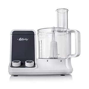 NutriChef Food Processor 2 Liter Capacity – Multipurpose & Ultra Quiet Motor – Includes 6 Attachment Blades & Silicone Feet to Prevent Slippage – 12 Cup Capacity – Pre-Set Speed For Easy Use