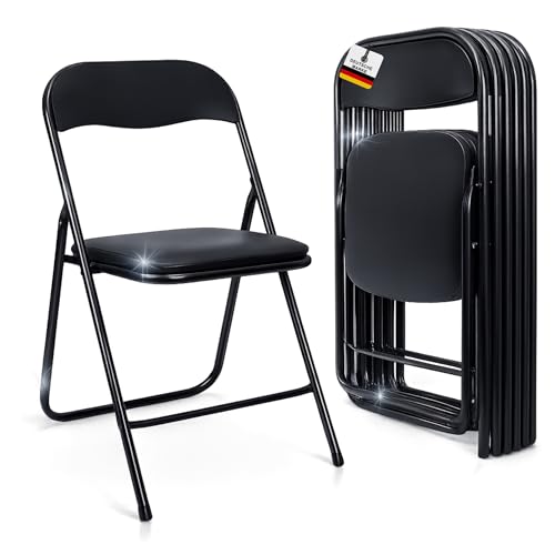Albatros Klappstuhl Manitu 4er Set, Klappstühle Starker Metallrahmen Faltbarer Stuhl Besucher Konferenz Gast Stuhl