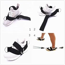 WZHSDKL 4 D – Rings Ankle Strap for Cable Machines and Resistance Bands Women/Men Sizes Glute Leg Band for Fitness Gym Workout Stretching