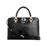 Cette GUESS sac respire tout simplement le style et l'élégance. Le sac reste simple, mais les détails, tels que le poignée unique, passent au premier plan. Un look peau de serpent précis et un compartiment principal spacieux inspirer tout de suite ! Dimensions : 29 x 19,5 x 9 cm