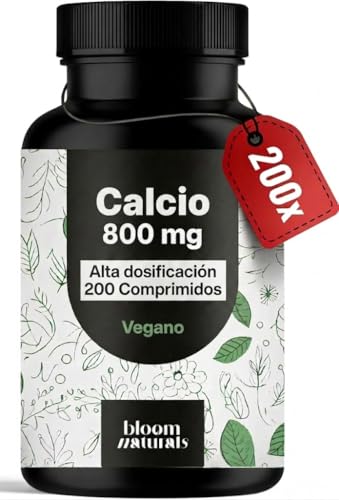 Calcio 800 mg – 200 Comprimidos – Calcio Carbonato – Vegano – Producido en Alemania – Analizado en Laboratorio