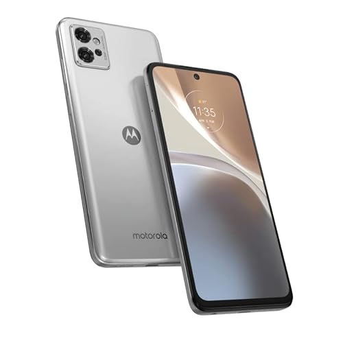 Motorola Moto G32 4G Lte 128Gb + 4Gb Unlocked Global (Only Tmobile/Metro/Mint/Tello Usa Market) 50Mp Triple Camera + (Fast Car Charger Bundle) (Satin Silver) #TOP15