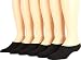 Converse Women's Cut-for-Chucks 6-Pair Pack Black Socks 4-10 Women's Shoe