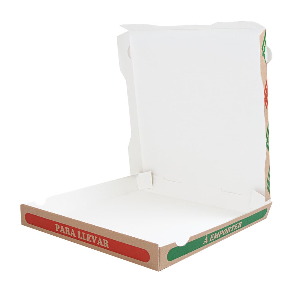 Garcia de Pou 100 pezzi - Scatole per pizza 'Thepack' 330 G/M2 32X32X3,8 cm naturale cartone ondulato microcanale