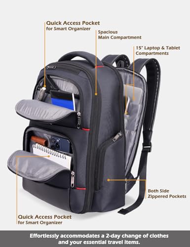 Image of Lavie Sport Business Elite26 Multifunctional Laptop Backpack | Fits Upto 15 inch Laptop | Laptop Compatiable | College Bag | For Men & Women