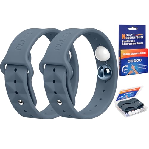 Image of Motion Sickness Bracelets for Adults & Kids Sea Sickness Wristbands for Travel Anti Nausea Bands for Motion & Morning Sickness Relief for Pregnant Women-Ideal for Car Air Cruise Travel-Anchor Blue