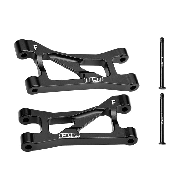 Aluminum 7075 Alloy Front Upper Suspension Arms for Traxxas 1/16 Mini Maxx 4WD RTR Brushless Monster Truck 107154-1 Upgrades - Black