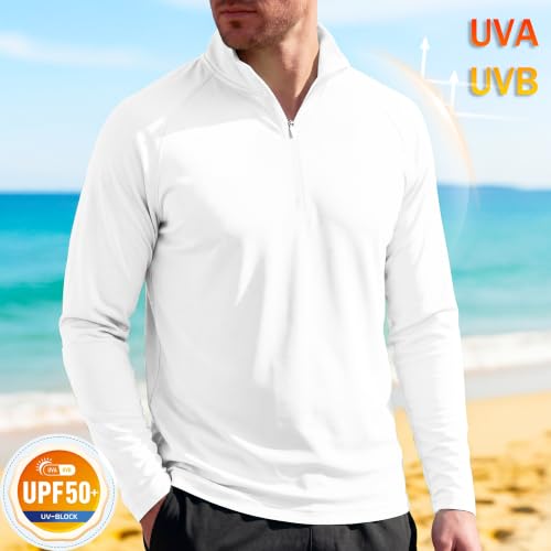 Image of MAGCOMSEN Men's Quarter Zip Pullover Long Sleeve Sweatshirts Fleece Lined Golf Pullover Thermal Gym Workout Tops