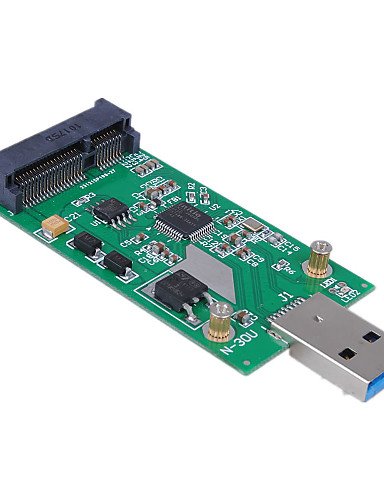 FUOIU Cwxuan Mini PCI-E mSATA to USB 3.0 External SSD PCBA Conveter Adapter Card Without Case