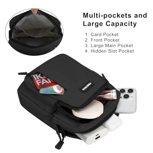 DOB SECHS Cute Unisex Small Messenger Bag Cross Body Nylon Shoulder Hobo Purse Phone Bags for Women Men with Ghost Pendant2