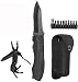 Produktbild VINISC Multitool-Taschenmesser 5-in-1-Multifunktions-Klappmesser-Schlüsselbund-Zangen-Kit aus strapazierfähigem Schwarzoxid-Edelstahl für Überleben im Freien, Camping, Angeln