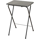 [山善] テーブル ミニ 折りたたみ式 サイドテーブル 幅50×奥行48×高さ70cm ハイタイプ ウッディブラック YST-5040H(BK/BK)