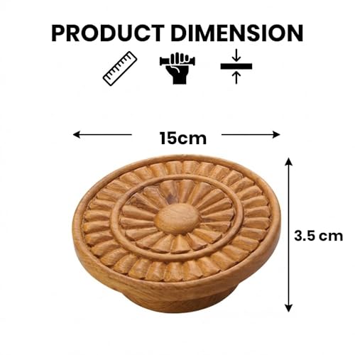 Image of Main Door Handle /Teak Wood Handle for Main Door /Wardrobe Handle /Pull Handle for Door (6 Inch) Natural Wood Finish-| 3 Years Warranty |