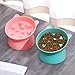 2 Elevated Slow Feeders for Cats, Spill-Proof Bowls, and Green, Helps Prevent Choking, Improves Digestion, Easy-Clean Material