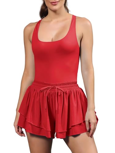 ReachMe Macaquinho atlético feminino, body de treino, peça única, para treino, tênis, roupas de golf