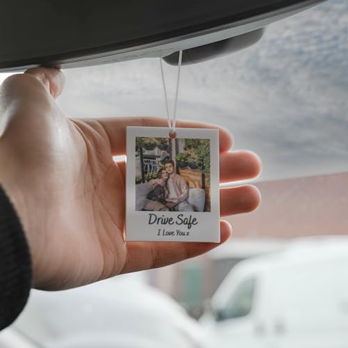 So Bespoke Personalised Photo Car Ornament Hanging Car Polaroid Any Image Driving Test Pass Gift Idea First Car Charm Gift
