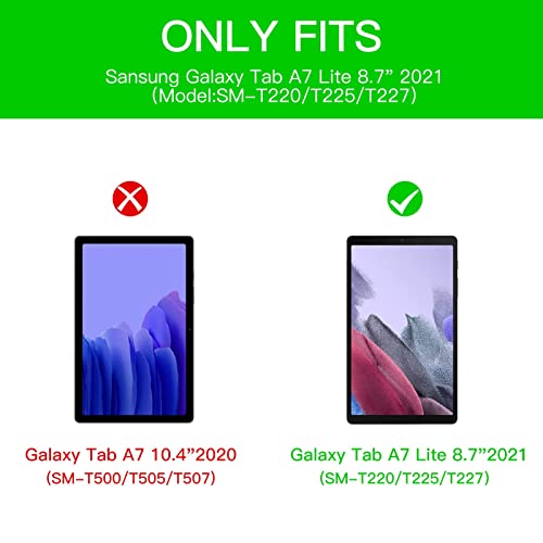 Pimofee Backlit Keyboard Case For Samsung-Galaxy-Tab A7 Lite 8.7" Model Sm-T220/T225/T227, Smart Stand Tablet Case With Detachable Magnetic Wireless Bluetooth Keyboard Cover (A7 Lite, 8.7" Black) #TOP1