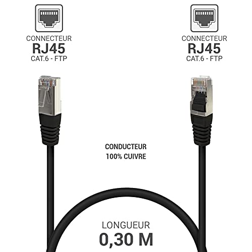 Cable de red Waytex RJ45 ADSL 0.3 m negro miniatura 2