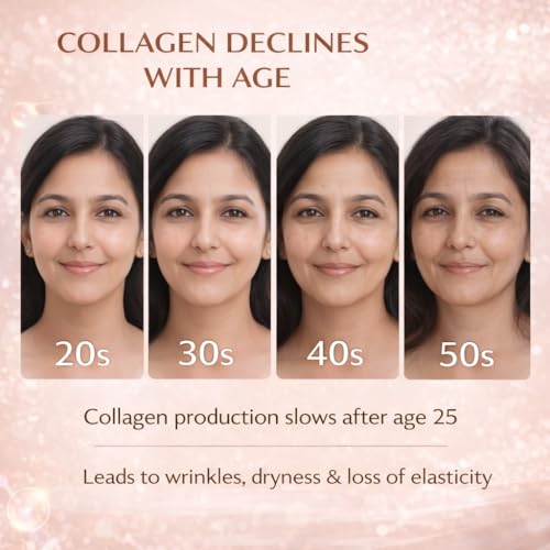 Image of Multi Collagen Peptides Powder -Easy to Dissolve - Type I, II, III, V, X - for Women & Men - Promotes Hair, Skin, Nails, & Joint Health-200 gm-pack of 2