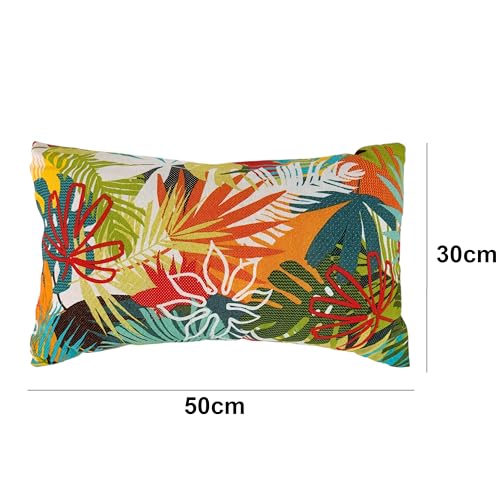 Miniatura 7 de Coshano Pack 2 Cojín Para Sofá, Cama, Silla, 30x50cm, Con Cremallera, Incluidas 2 Suaves Fundas Y 2 Rellenos Rectangular Hecho En España Estampado Flores