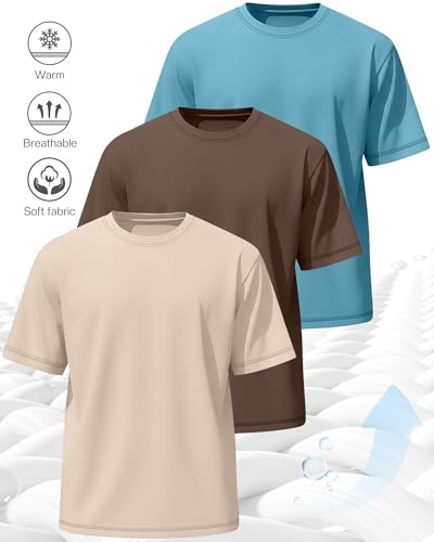 Image of Neer 3 Pack Big and Tall T-Shirts for Men L-7xl Tops | Large Casual Stretch Workout Tees, Short Sleeve Crewneck Oversized Shirts, Classic Summer Outfits, Comfy Basic Loose Clothes